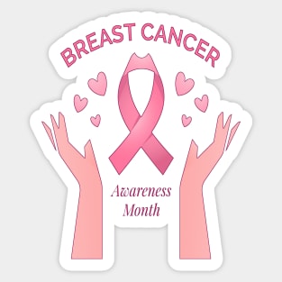 In October We Wear Pink Breast Cancer Awareness Survivor Sticker